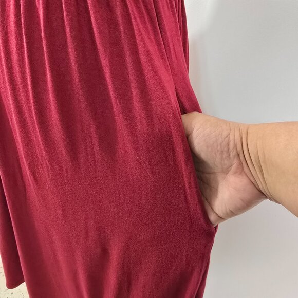 🍷Burgundy/Merlot/Wine Soft & Stretchy Dress - Picture 4 of 14